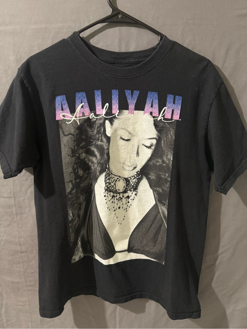 Aaliyah Black Graphic Tee